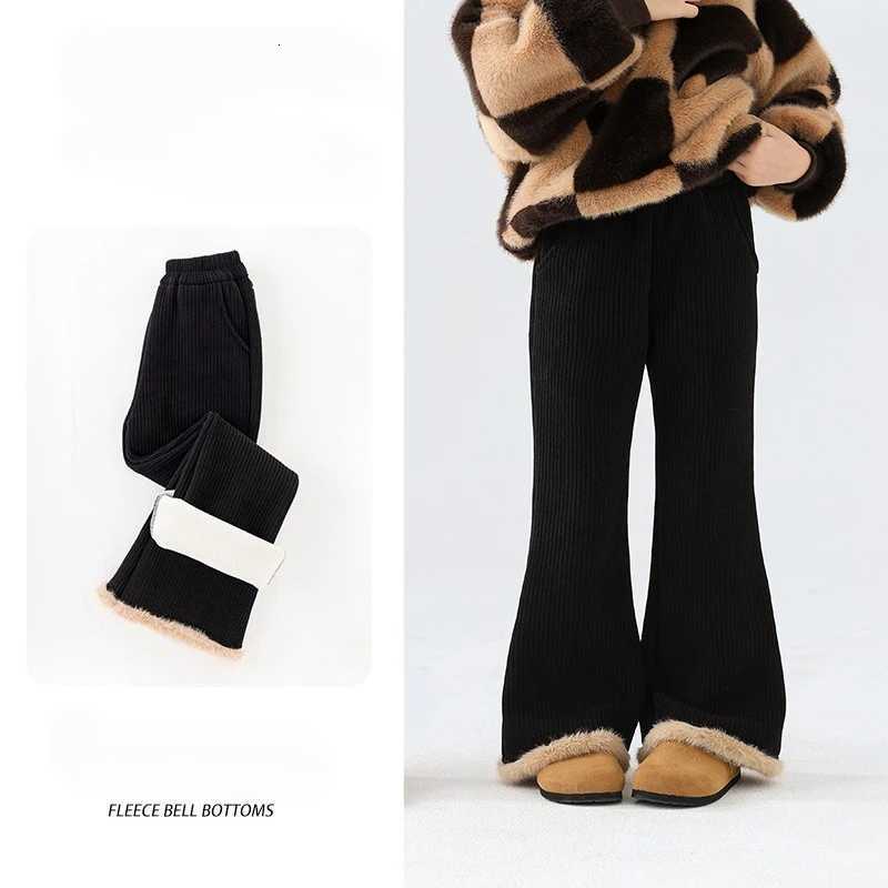 Girls Bell Bottom Jumpsuit Winter Micro Flare Cotton OnePiece Thermal Pants for Kids Girls Winter ClothesT251027