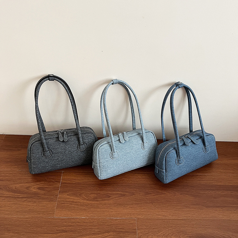 Free shipping designer bag New Single Shoulder Bag for Women High-End Underarm Bag Fashionable Versatile Denim Bag Elegant Pillow Bag