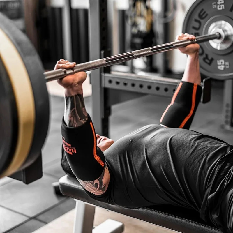 1 Pair 9mm Elbow Pads or Knee Pads for Gym Fitness Bench Press Deadlift Weightlifting Crossfit Sports Knee SleeveElbow Sleeve 251023