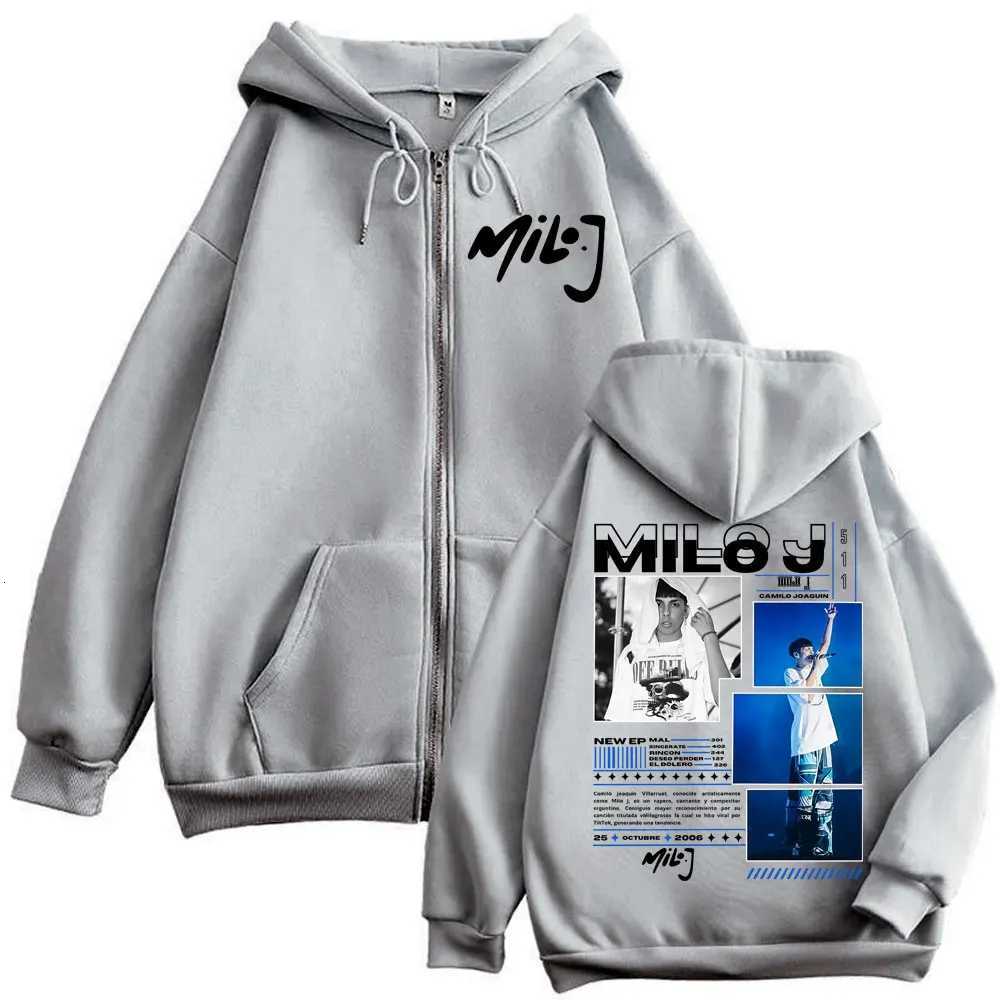 Rapper Milo J 5 Album Merch Zipper Hoodie Men Women Clothing Fashion Y2k Zip Up Sweatshirts Harajuku Hip Hop Pullovers Jacket W251027