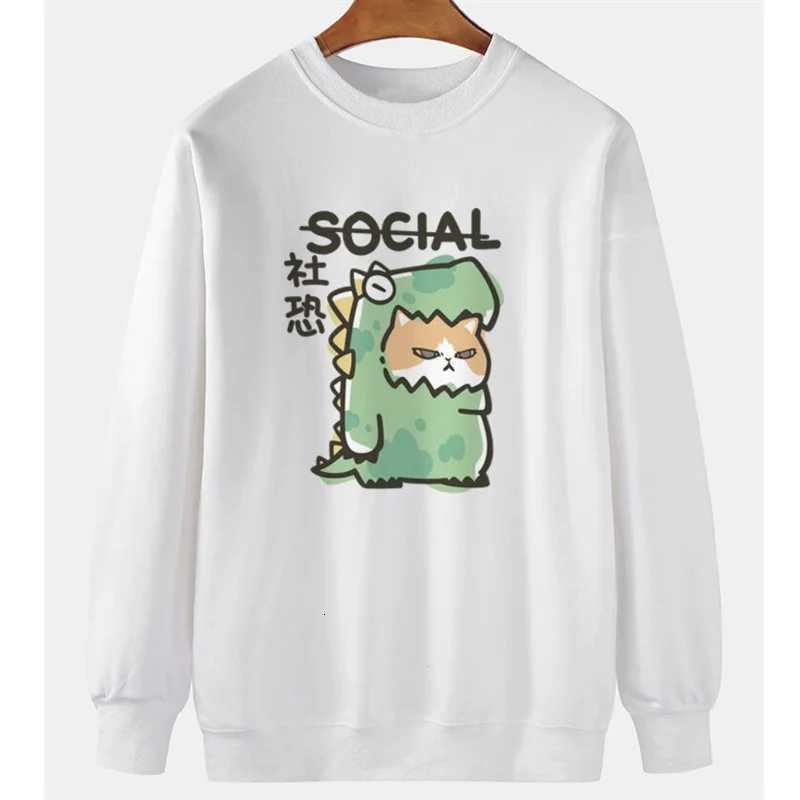 Cute Cats Pattern Sweatshirt Spring Autumn Fashion Casual Long Sleeve Men Women 3D Printed Hoodies Loose Harajuku Pullovers Tops W251027