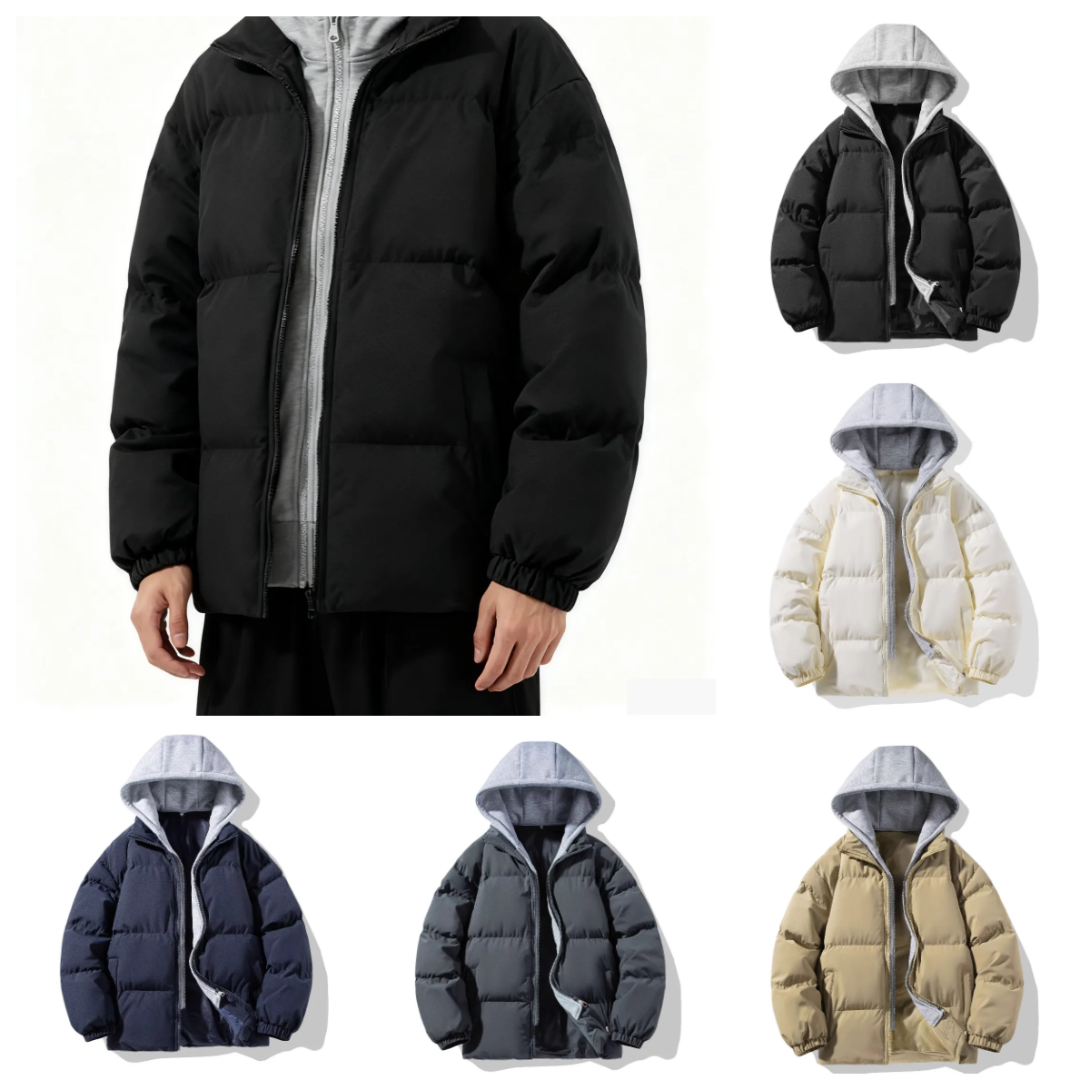 Men's Down & Parkas Plus Size Comfortable Men's Long Sleeve Parka Coats Insulated Outdoor Jackets