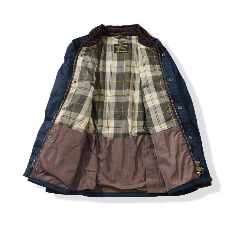 OKONKWO Zhang Songwen Same Style Hunting Wax Jacket MidLength Trench Coat BEAUFORT WaistCinching Version w250825