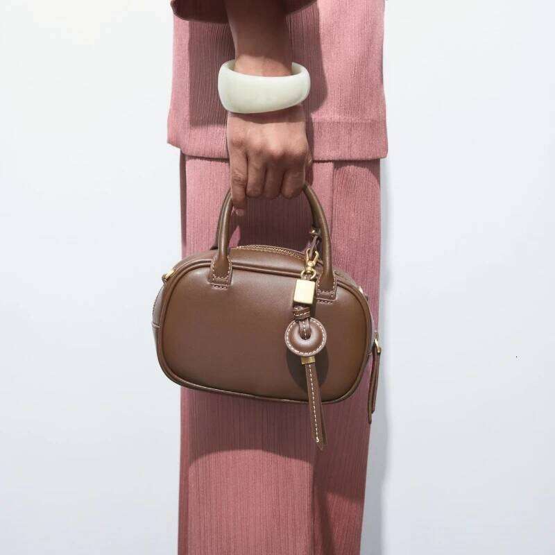 MINI TOPED Bag, Wide Strap Women's Vintage Crossbody Bag, Ladies Design Handbags, Solid Color Small Shoulder Bag