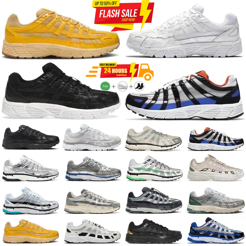 Designer P6000 P 6000 Triple Black White Khaki Wolf Grey Metallic Womens Outdoor Sports Trainers Casual mens shoes sneakers