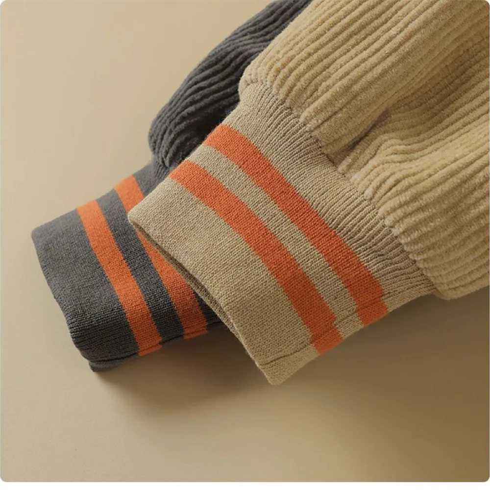 1pc Autumn Winter Childrens Warm Pants Velvet Corduroy Cute Cartoon Bear Kids Loose Solid Color Thickened Casual PantsT251027