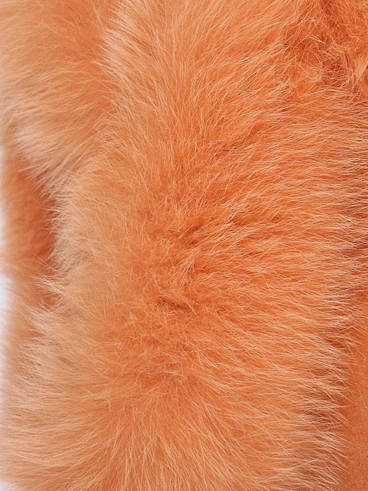 OFTBUY Real Fur Coat Winter Jacket Women Natural Fox Fur Collar Cashmere Wool Woolen Ladies Outerwear Streetwear Fashion 251024