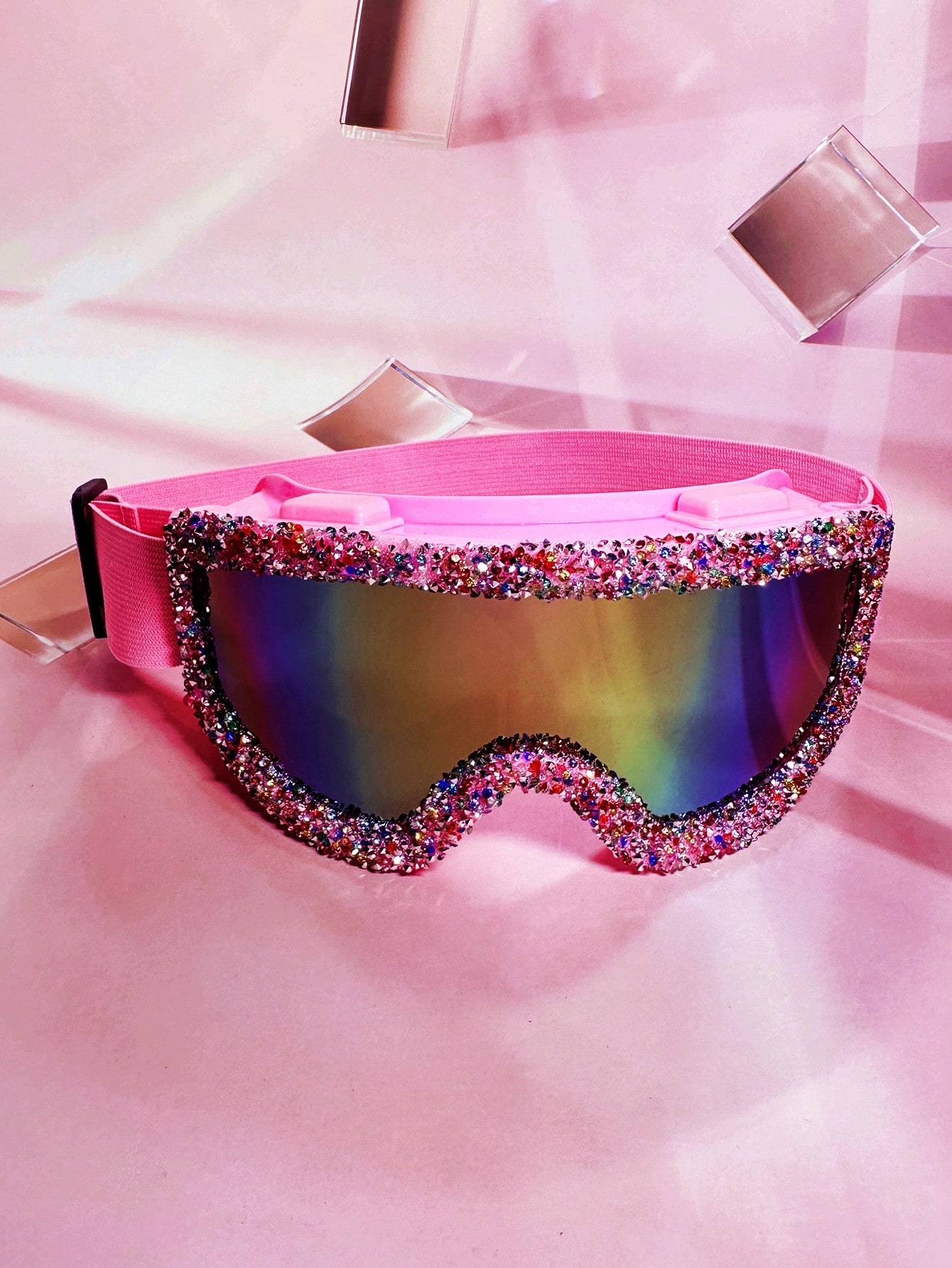 1pc Oversized Ski Goggles for Women - Full-Coverage Protective Fashion Soft-Shell Ski Goggles with Anti-Reflective Coating for ATV, Karting, Off-Road 