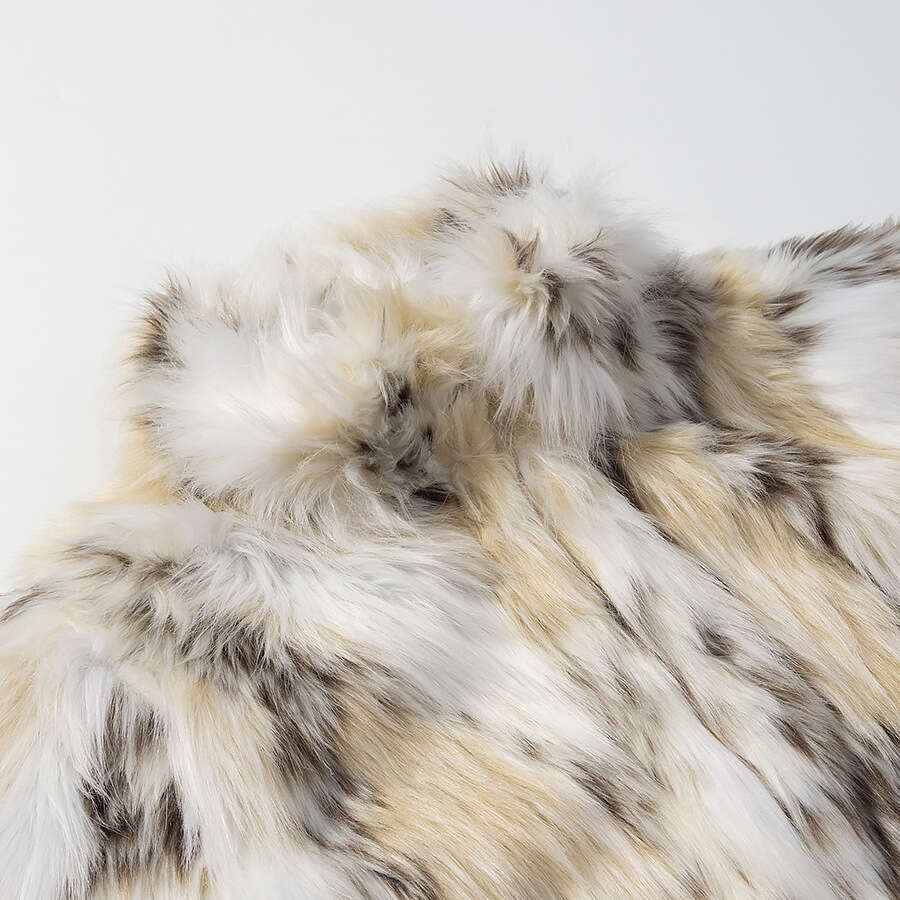 2025 Winter Animal Print Fluffy Faux Fur Coats For Women Chic Thick Warmth Stand Collar Jacket Street Lady Long Sleeve Outerwear