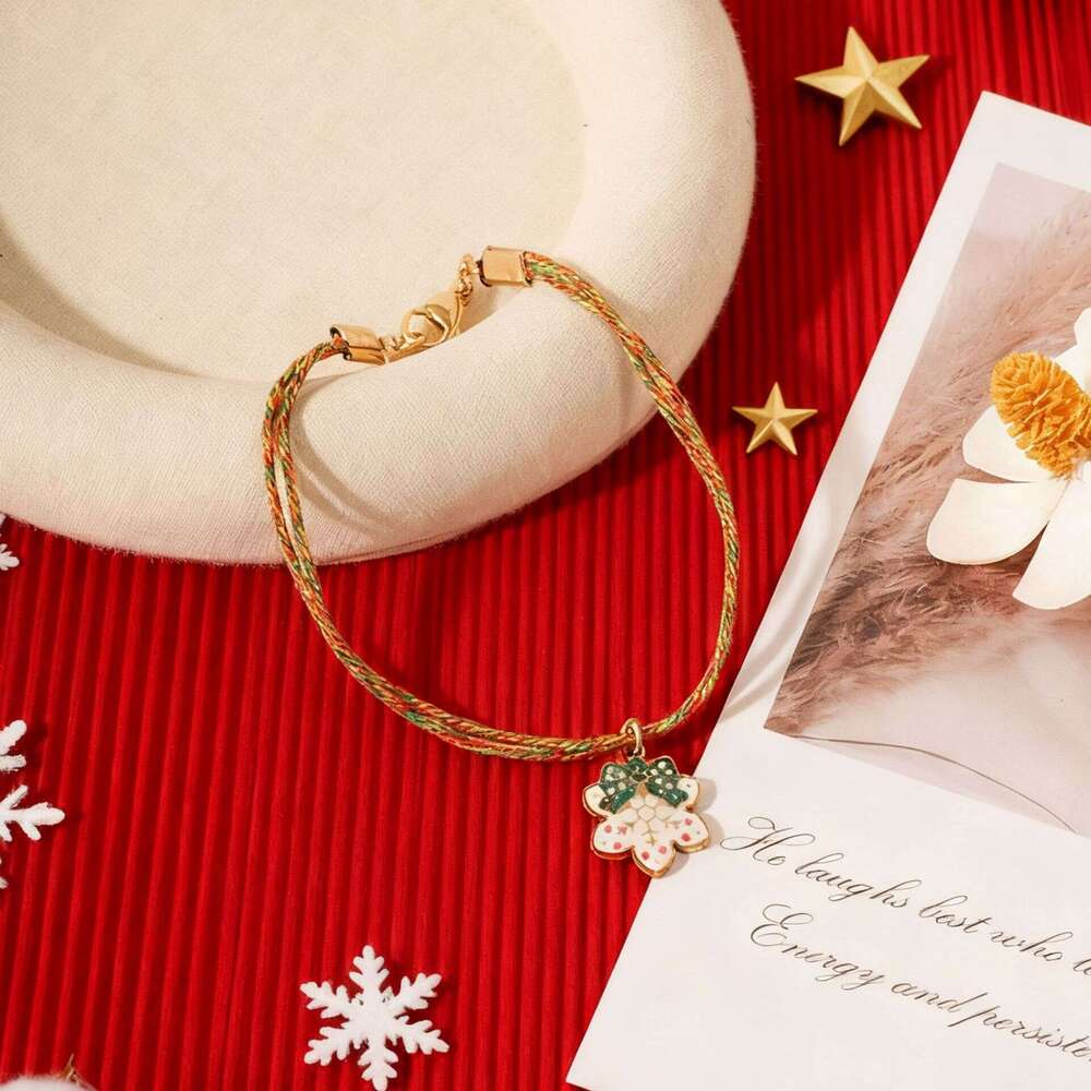 Hand-woven Lucky Gift Stainless Steel Santa Claus Bracelet