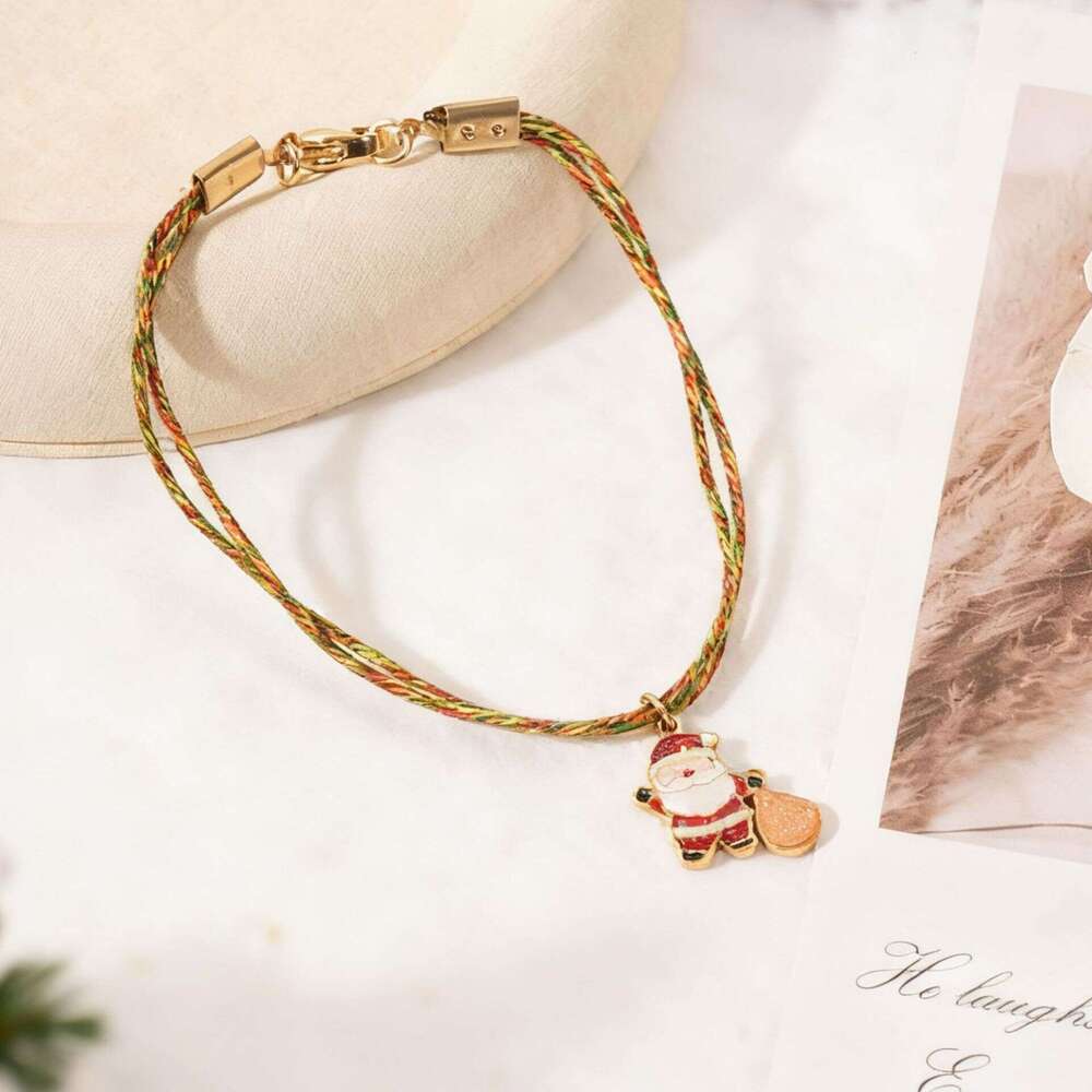 Hand-woven Lucky Gift Stainless Steel Santa Claus Bracelet