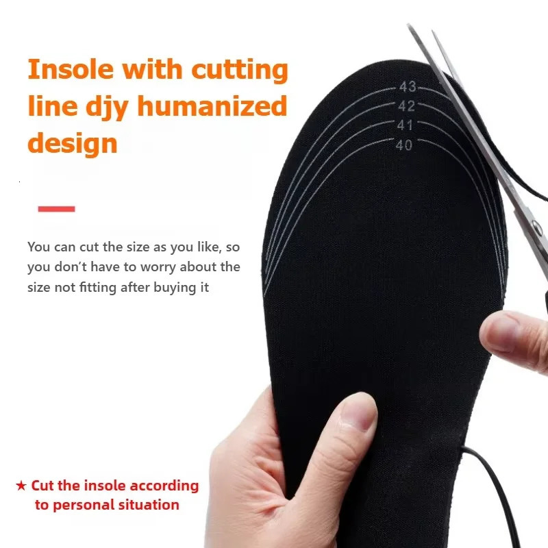 USB Rechargeable Heated Insoles Adjustable Temperature 3 Levels Electric Foot Warmer for Winter Outdoor Skiing Hiking Camping251020