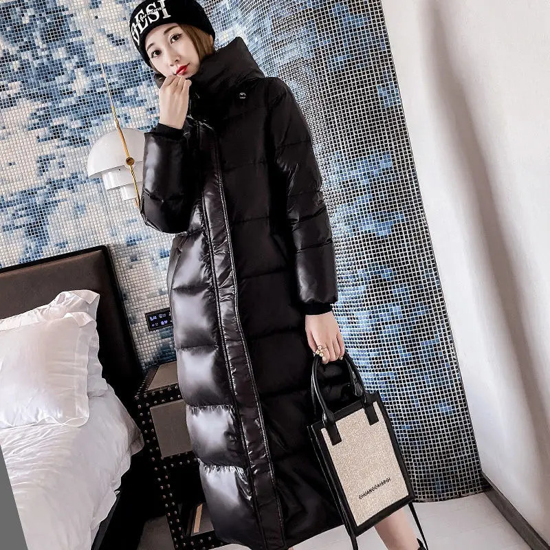 Winter Long Down Jacket Womens Fashion Thick Cotton Parkas Outwear Plus size 4XL Loose Windproof Hooded Snow Coat Female 251027