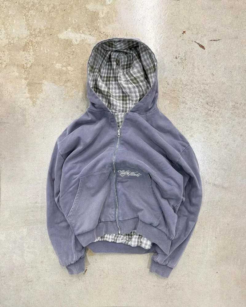 2025 new Y2K fashion European American doublesided wearable couple hoodie rock Harajuku punk retro Gothic trend coat W251027