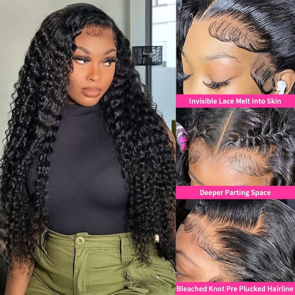 Natural Look Frontal Wig With Pre-Plucked Baby Hair, 13X4 HD Transparent Lace Frontal, Voluminous Waves For Women Men,