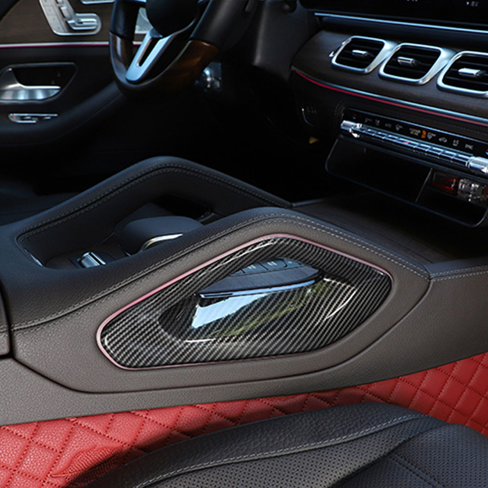 Car Carbon Fiber Center Console Armrest Box Side Panel Protector Cover Trim For Mercedes Benz GLS450 X167 GLE350 W167 GLE Coupe 53 AMG 580 63 AMG Inte