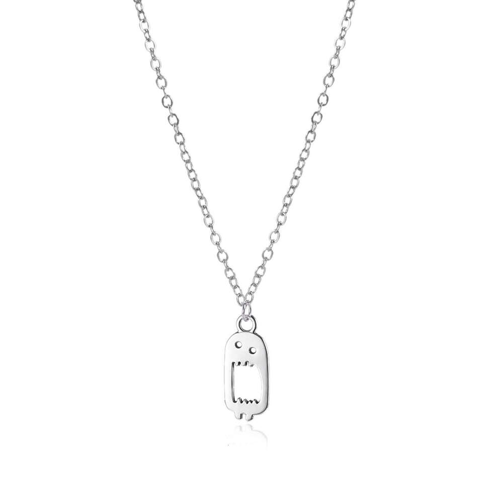 Hot Selling Halloween Little Monster Necklace Earrings for Women Fashionable Personality Versatile Alloy Collarbone