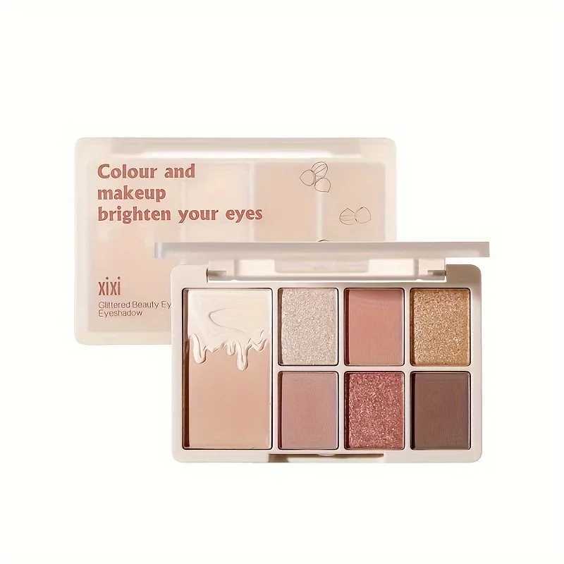 7 Color 2in1 Eyeshadow And Blush Palette Oat Milk Tea Nude Chestnut Matte Shimmer Waterproof LongLasting MakeupXJ251027