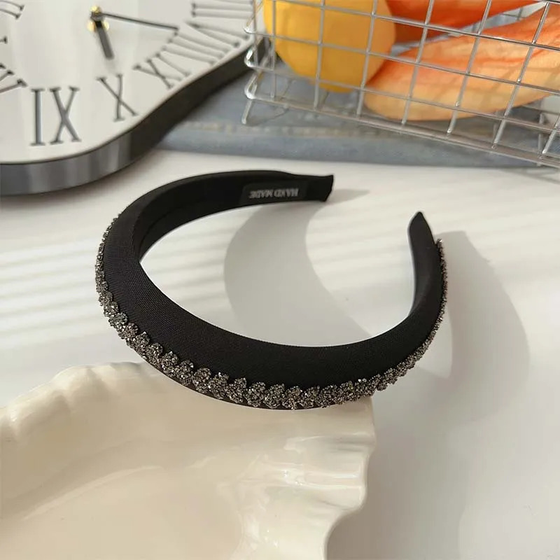 Rhinestone Chain Headband for Women Hair Accessories Fashion Thick Hairband Solid Ladies Outdoot Hair Ornament Head Band 251023