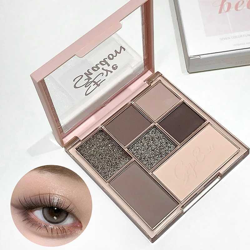 7 Colors Smoked Eyeshadow Palette Low Saturation Matte Glitter Eye Shadow Korean Makeup Pallet Grey Rose Earth Color Eye PigmentXJ251027
