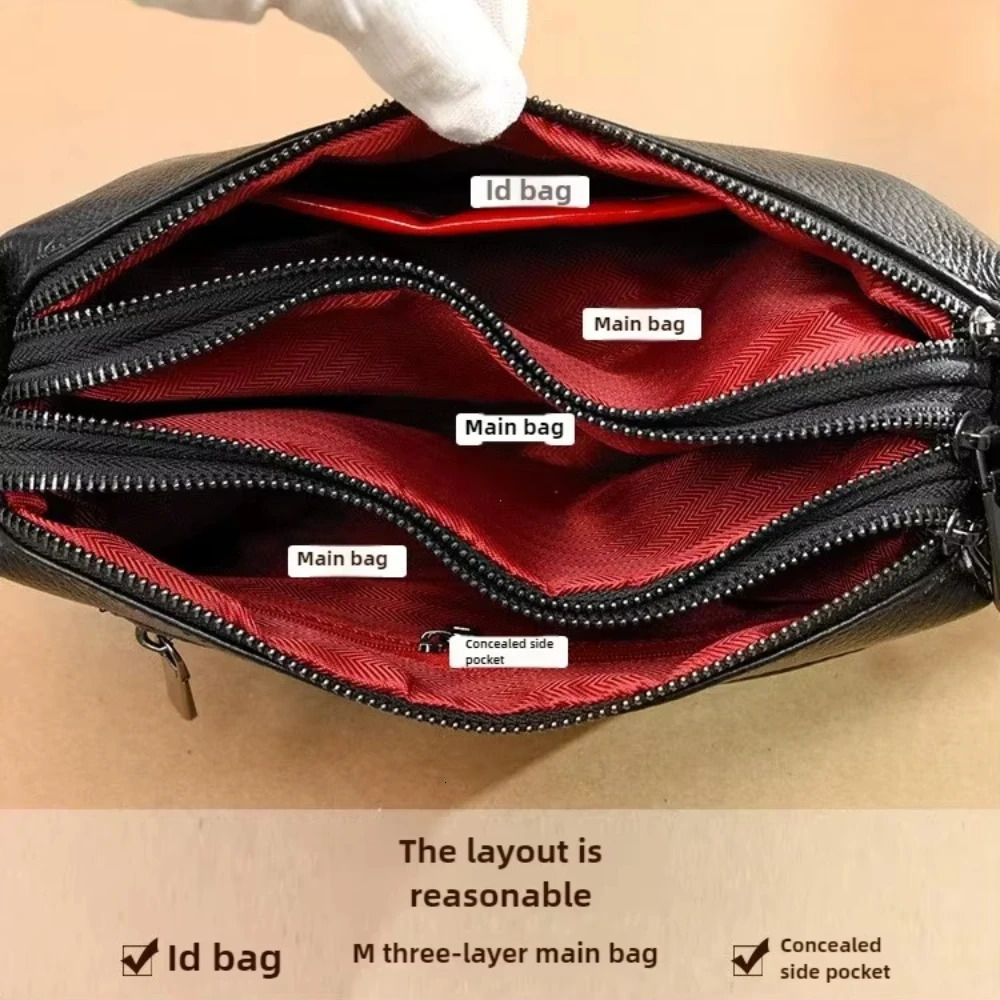 Fashion Women Genuine Leather Handbags Womens Bags er Female Shoulder Bags Cowhide Ladies Messenger Bag 251027