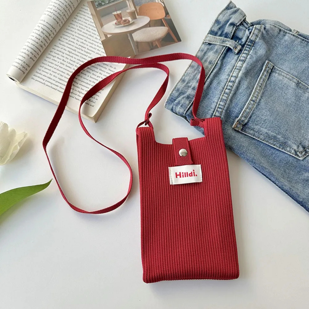 Trendy Mobile Phone Bag Casual Knitted Shoulder Bag Retro Underarm Bag Sexy 251027