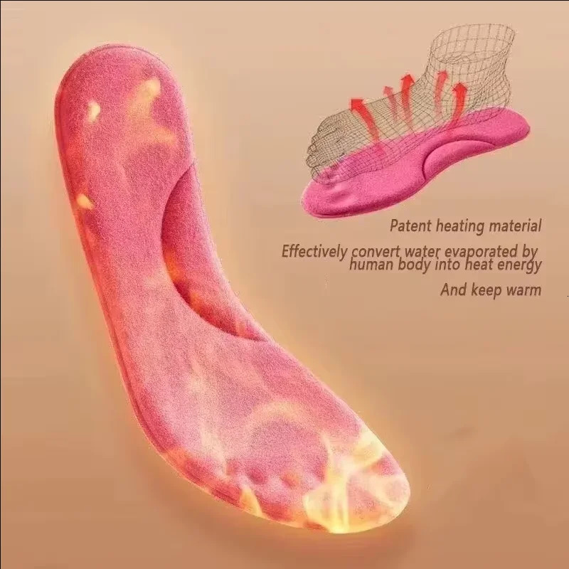 2Pairs Self Heating Insoles Thermostatic Thermal Insole Massage Memory Foam Arch Support Shoe Pad Heated Pads Winter Men Women251020