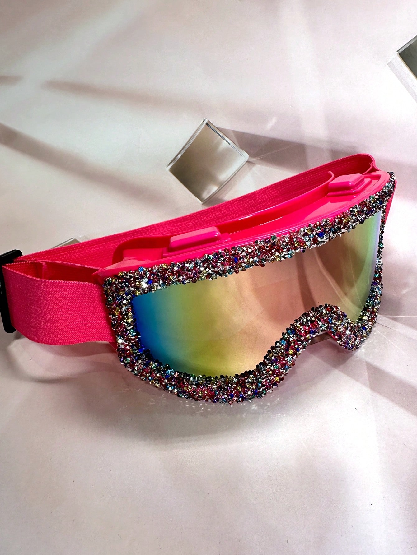 1pc Oversized Ski Goggles for Women - Full-Coverage Protective Fashion Soft-Shell Ski Goggles with Anti-Reflective Coating for ATV, Karting, Off-Road 