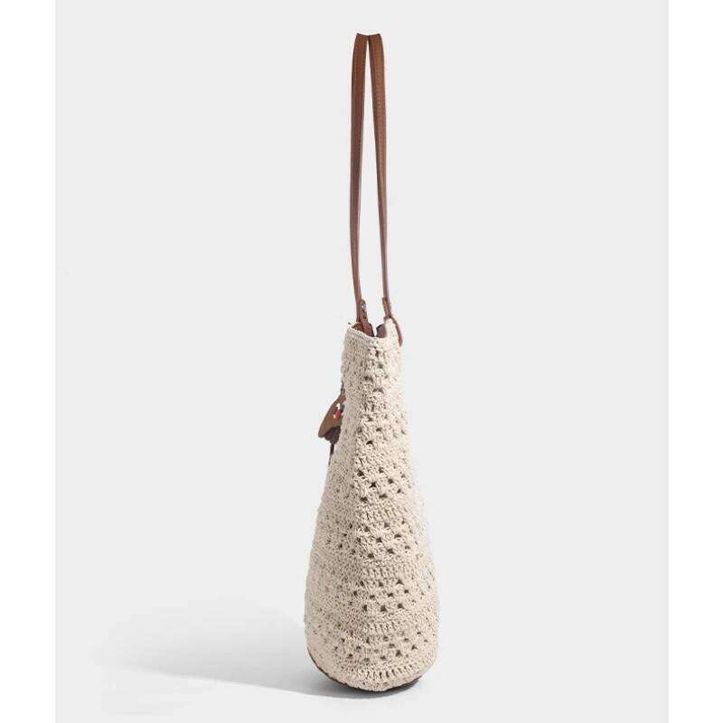 Summer Straw Women Vegetable Basket Handbag Niche Design Female Underarm Bags Large Capacity Single Woven Shoulder Shopping Bag 251027