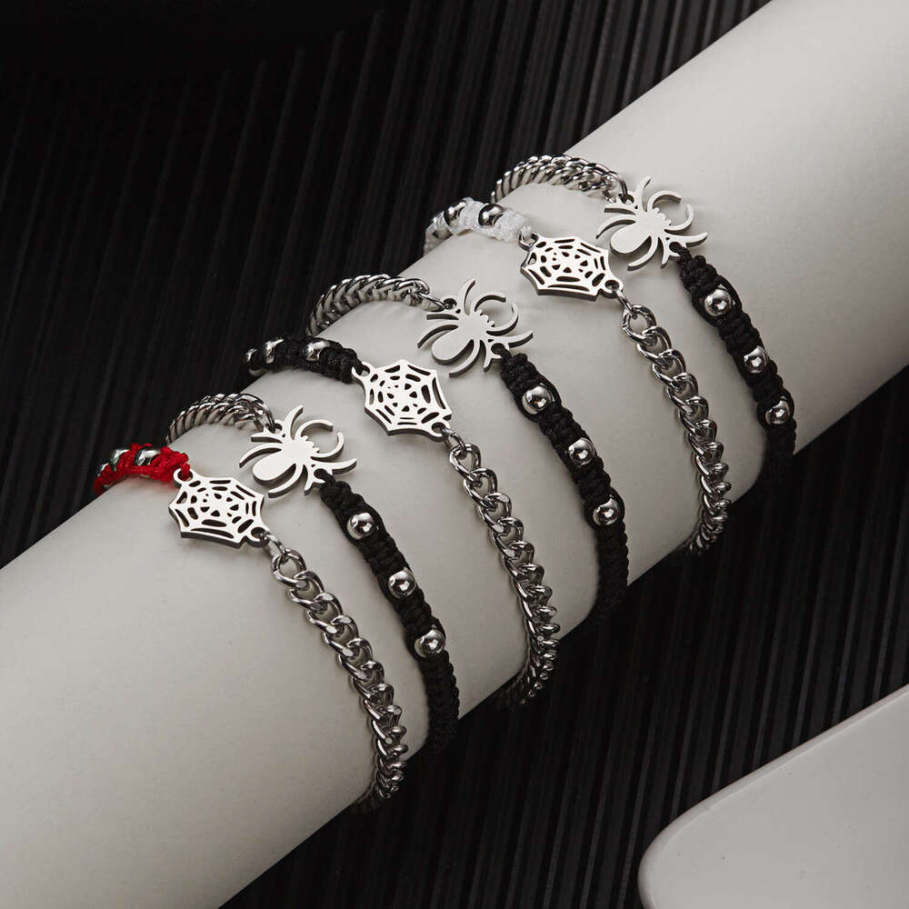 Spider and Web Handwoven Ins Niche High-end Simple Personality Couple Bracelet