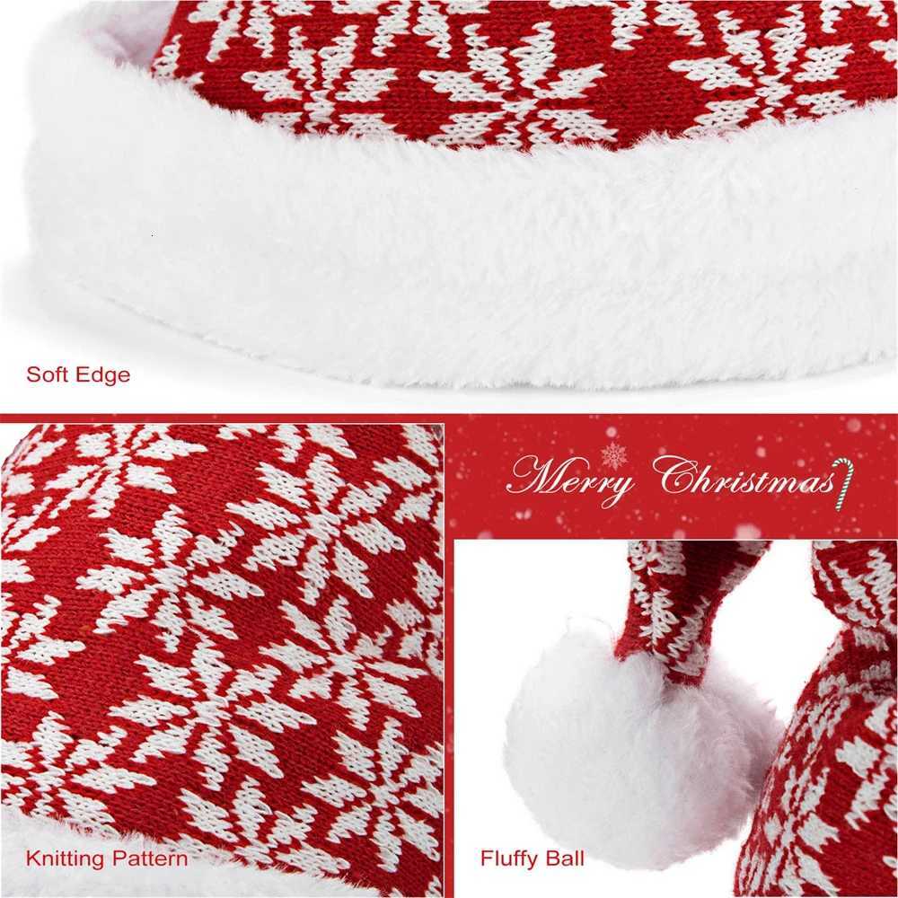 2025 Winter Thicken Knitted Adult Christmas Warm Hat Christmas Gifts New Year Party Gift Holiday Costume Decoration SuppliesW251027