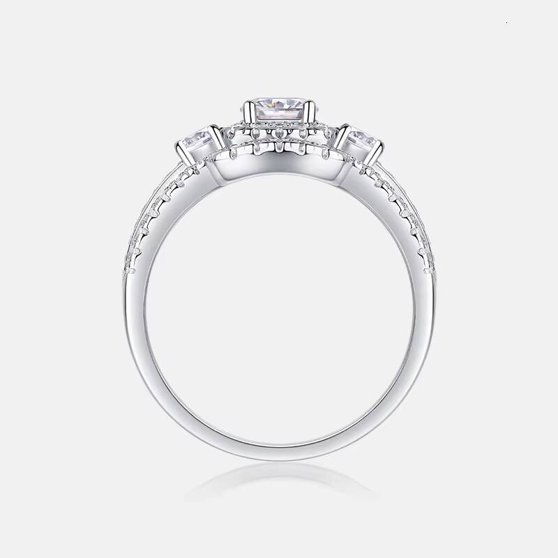 05CT Romantic and Gorgeous 925 Silver GRA Moissanite Jewelry Ring VVS1 Engagement and Wedding Fine Moissanite Rings