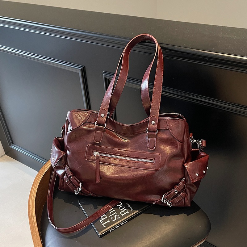 Free shipping designer bag Motorcycle Bag High-End Large Capacity Bag for Women New Tote Bag Single Shoulder Commuter Bag