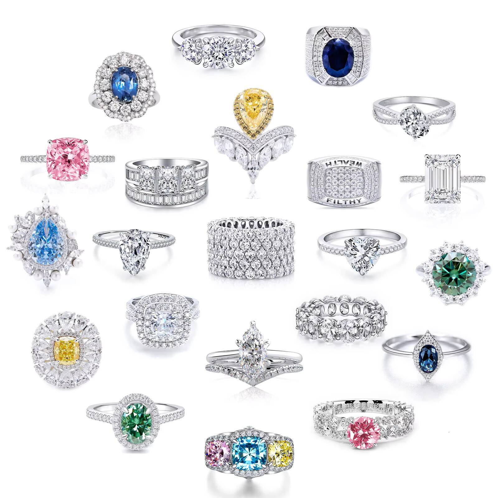 9K 10K 14K Gold Mossanite Diamond Ring Engagement Wedding Rings for Couples Variants VVS Moissanite 18K Gold