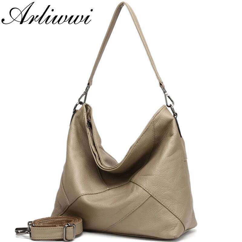 Designer Luxury Arliwwi Real Cow Designer Women Shoulder Handbag Extra Soft Cowhide Genuine Leather Bags GS