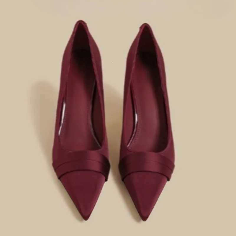 2025 New Shoes Silks Satins Women Pumps Fi High Heels Sexy Party Shoes Pointed Tip Pumps Woman Stilettos Heels LadyXJ251027