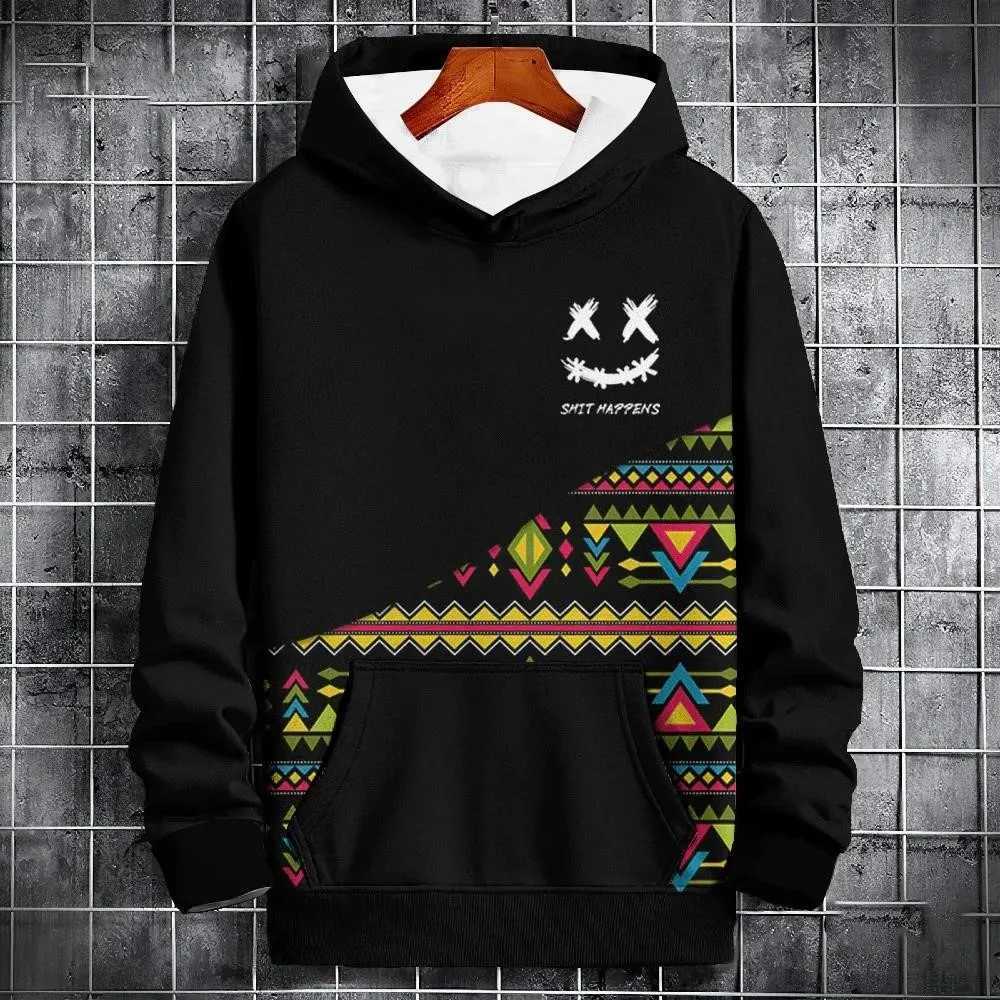 New Autumn Hoodie For Men 3d Ethnic Pattern Patchwork Print Long Sleeve Sweatshirt Fashion Street Hoody Pullover Oversized Tops W251027