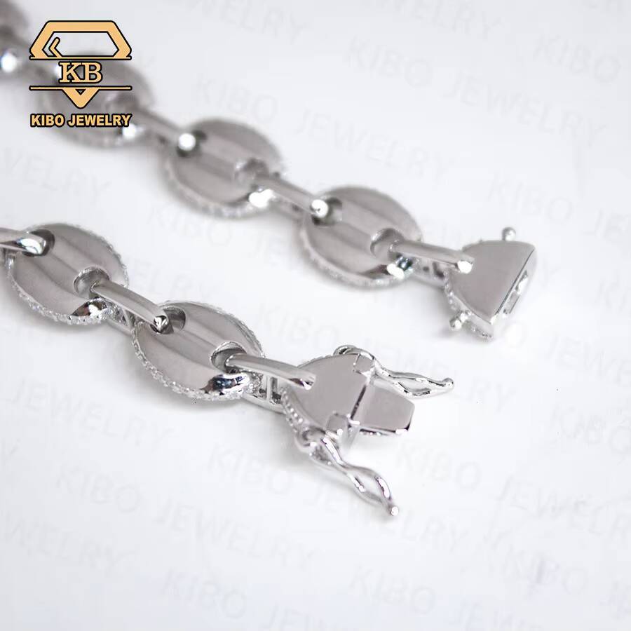 New Design Hip Hop Jewelry Iced Out Cuban Link Chain 8mm Pig Nose Chain Moissanite Cuban Chain Necklace