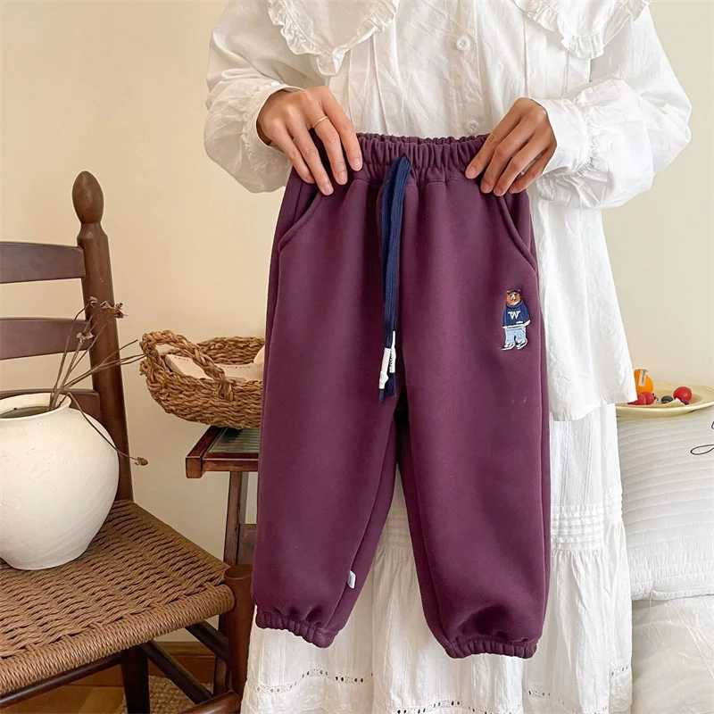Boys Thickened Trousers Girls Padded Sweatpants Winter Childrens Warm Cotton Pants Autumn Fashion Cartoon Bottoms Kids ClothesT251027