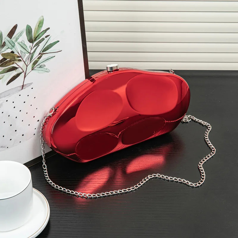 Lemon Color Women Acrylic Shell Clutch Bag er Chain Shoulder Rock Handbag Cute Prom Evening Gold Purse for Wedding Party 251027