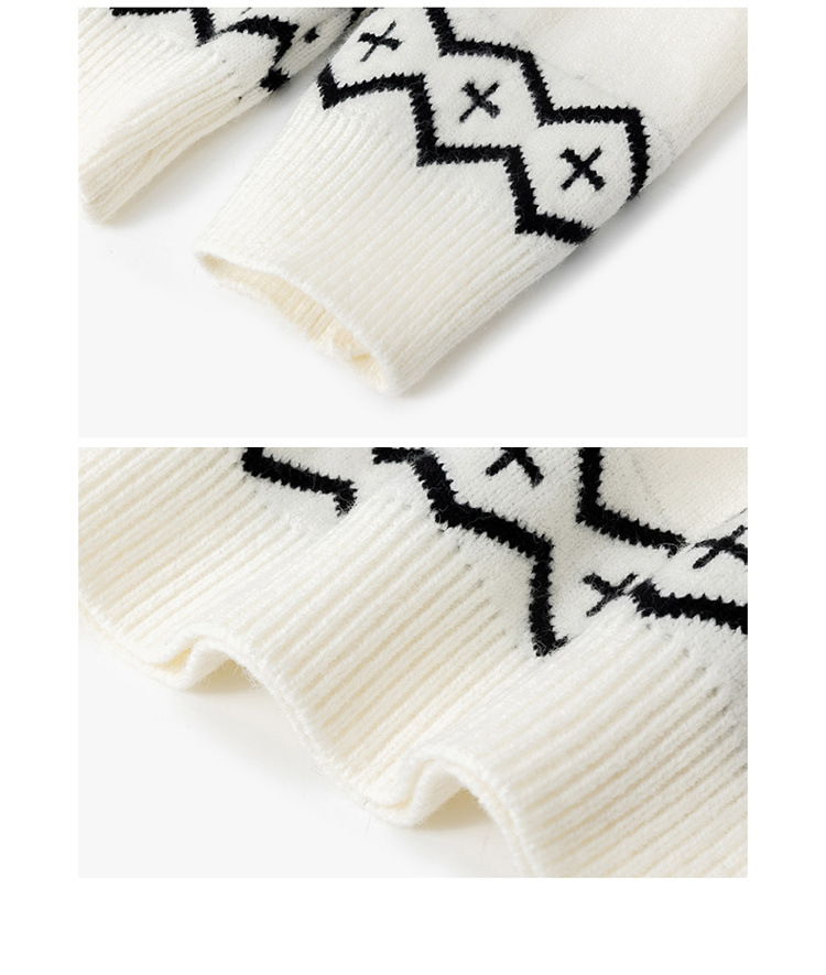 Men Pullovers Sweaters Tops Casual Loose Splice Print Knitted Round Neck Full Sleeve Knit Simple Top Fashion Color Block Patchwork Sweater Top Blouse 