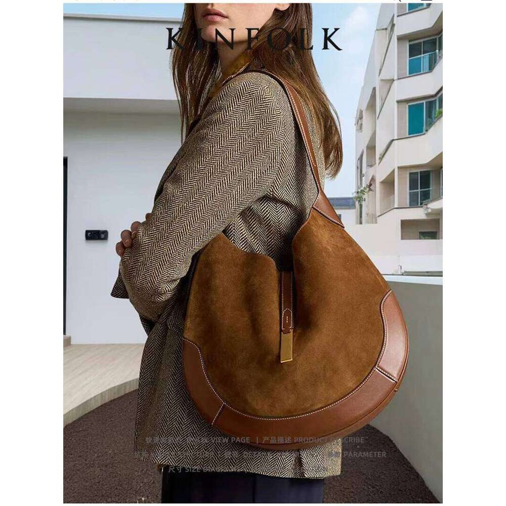 Designer Luxury New Suede Vintage Shoulder Women Bags Ladies Underarm Large Capacity Tote Bag