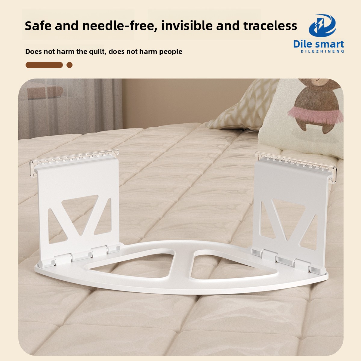 Needle-Free Bed Sheet Fasteners - Portable, No Punching, Safe & Durable, Keep Sheets Tidy Without Damaging Bedding-S61