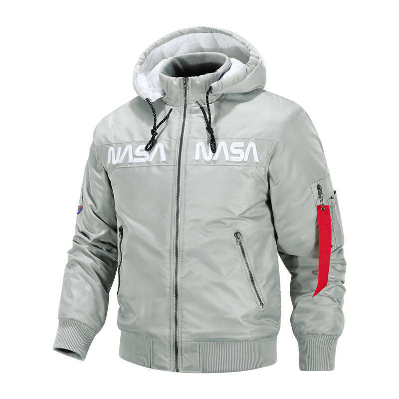 2026 Autumn Winter Warm Men's Cotton Jacket Casual Hoodie NASA Youth Plus Size Big Brother Couple Trend
