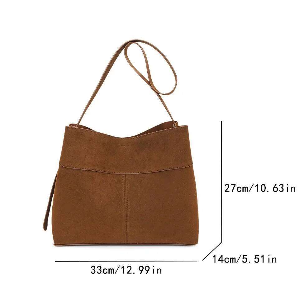 Designer Luxury VONMONAN New Winter Faux Suede Women Tote Shoulder Bags Retro Color High End Female Crossbody Bag Huge Commuting Travel Handbag