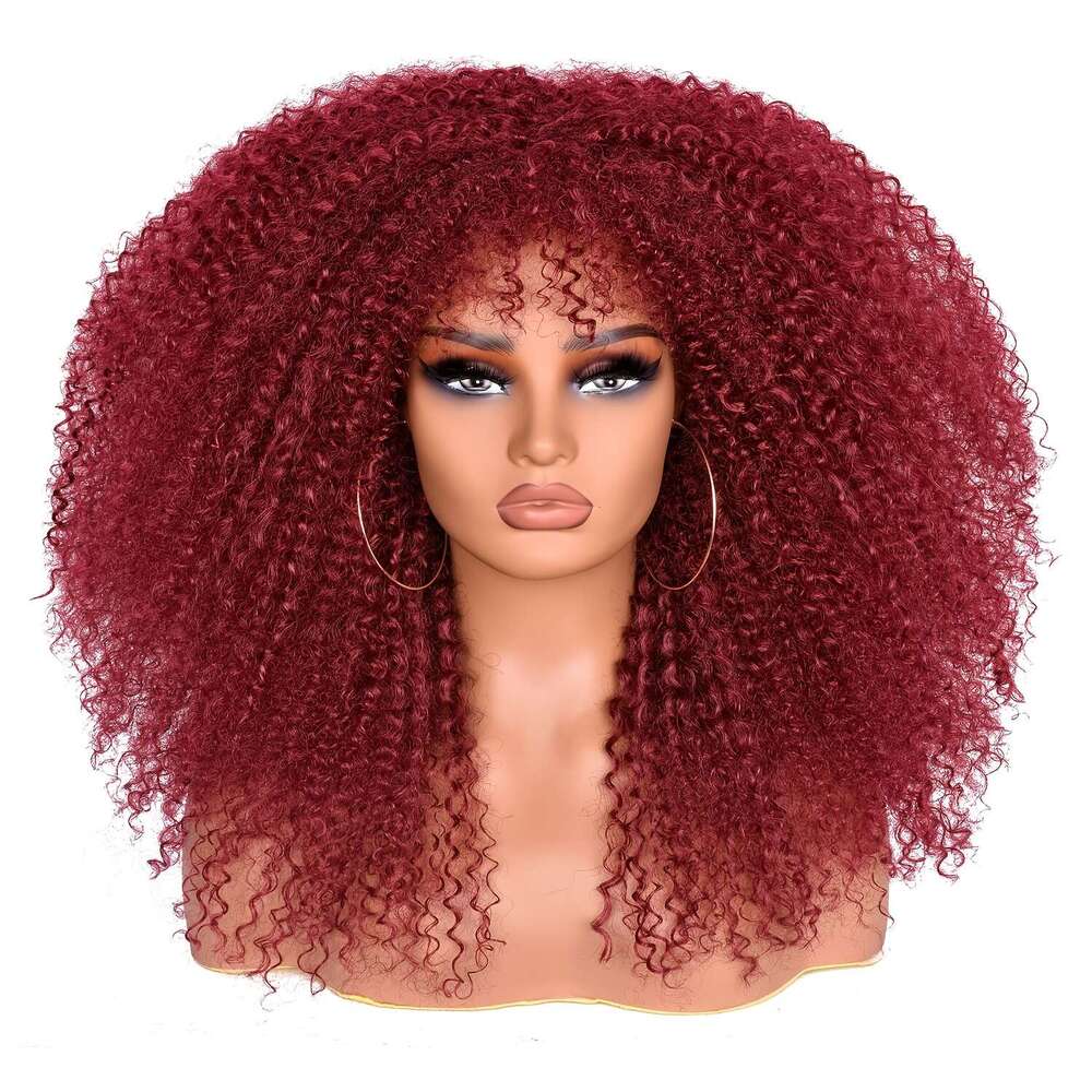Afro Curly/Kinky Synthetic With Rose Net Cap, Natural Look Men & Women, Versatile Styling, Comfortable Fit, Perfect For Casual Attire, Short Hair Wigs