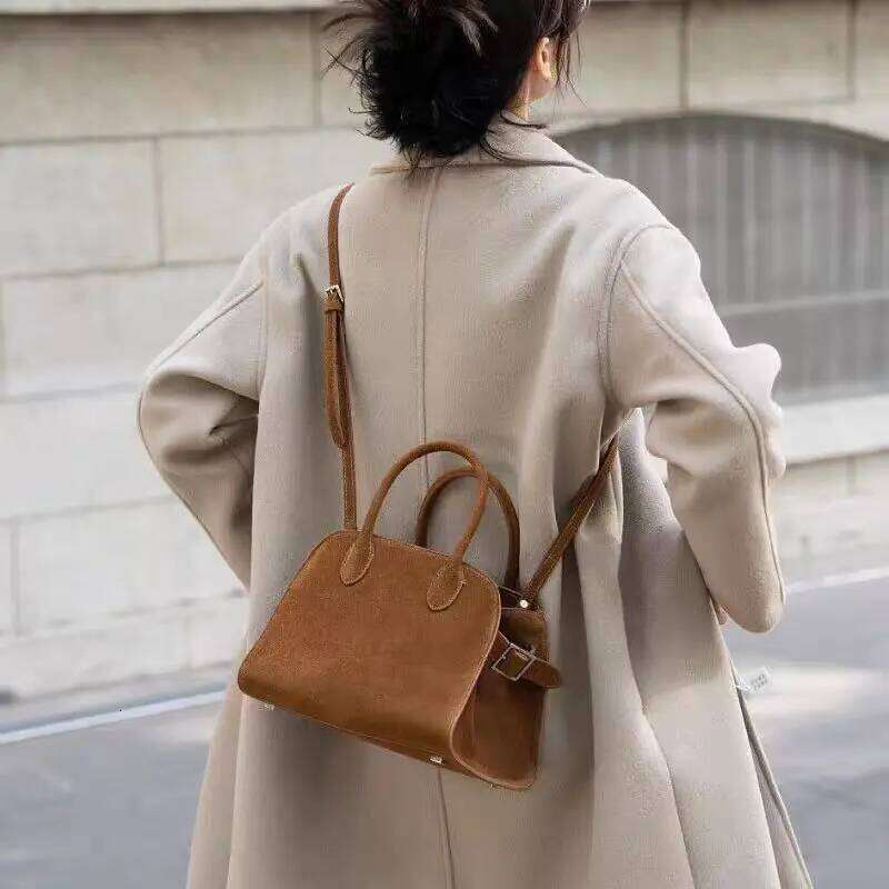 2026 New Collection Fashion Designer Large Tote Matte Suede Cow Leather Women Shoulder Bag Winter Office Commuter Ladies Handbag