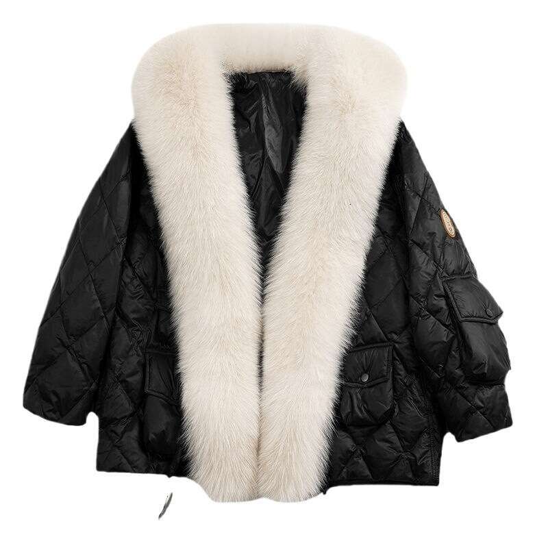 Winter New Down Cotton Women Coat Detachable Navy Collar Thick Plush Mid Length Windproof Warm Lace Up Coat Women Parkas