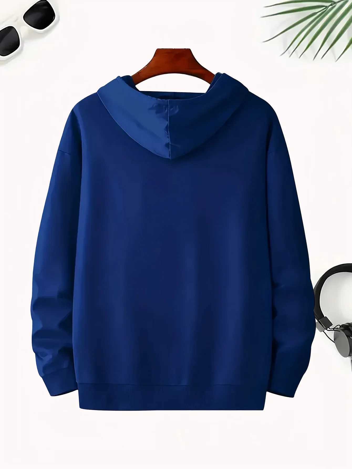 BBS Mens Casual Hoodie Fashion Longsleeved Loose Casual Hooded Sweatshirt W251027