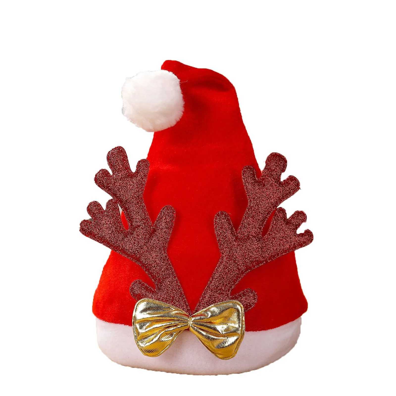 1PCS Merry Christmas Hat New Year Navidad Cap Snowman Elk Santa Claus Hats For Kids Children Adult Xmas Gift Decoration 2025W251027